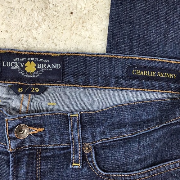Lucky Brand Charlie skinny jeans+ free Lucky top - Picture 5 of 7